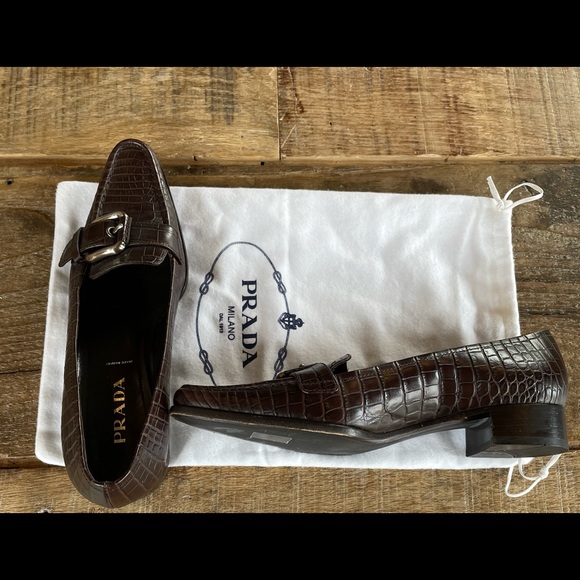 Prada Snakeskin Loafers - Picture 6 of 6